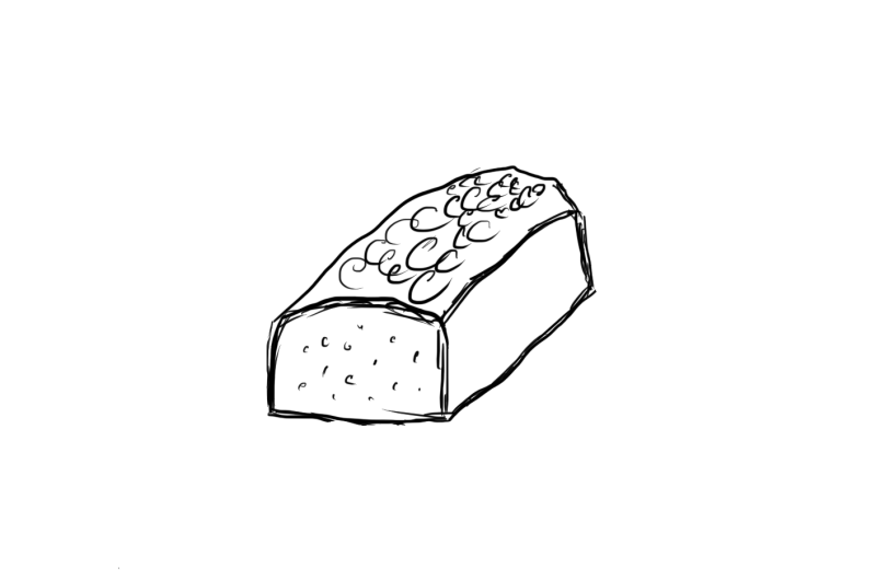 orange walnut mascarpone pound cake